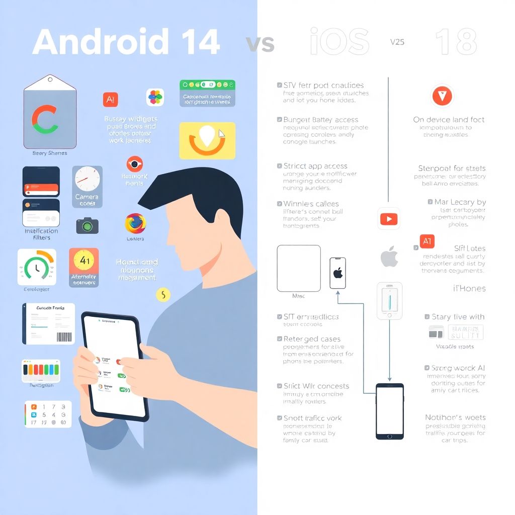 Обзор самых ожидаемых обновлений android 14 и ios 18 для смартфонов и планшетов