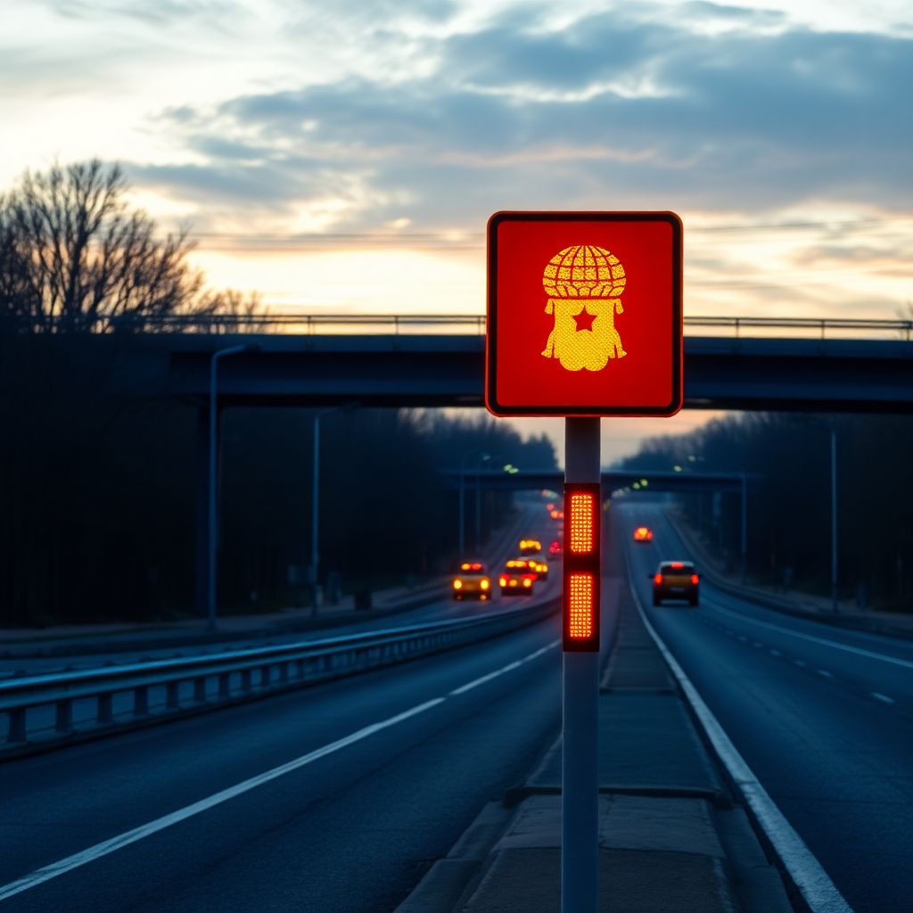 Световое табло погодных условий для безопасности на дорогах